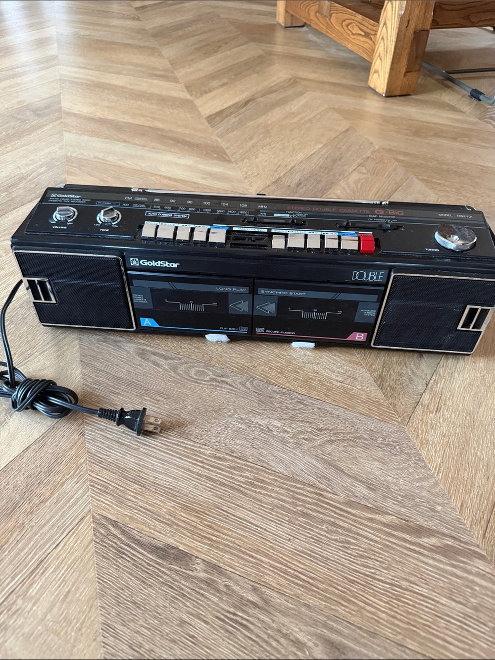 Stereo Double Cassette Q Big boombox tape player